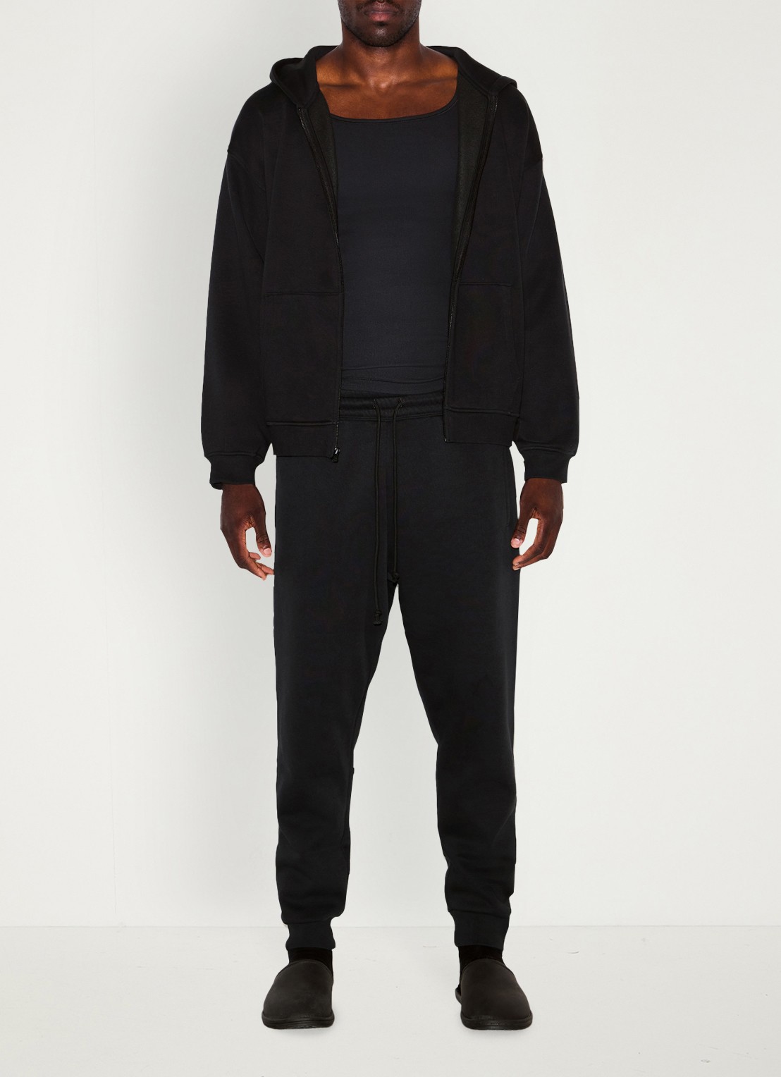 SKIMS Tapered fit joggingbroek met steekzakken - detail 4 washed onyx