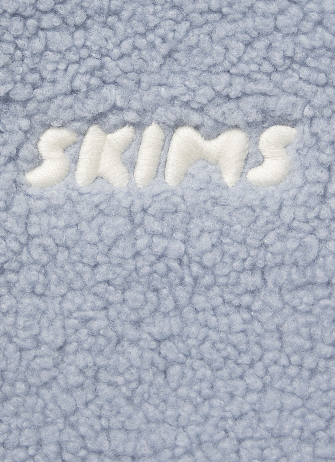 SKIMS Vest van fleece met logo - detail 3 lichtblauw