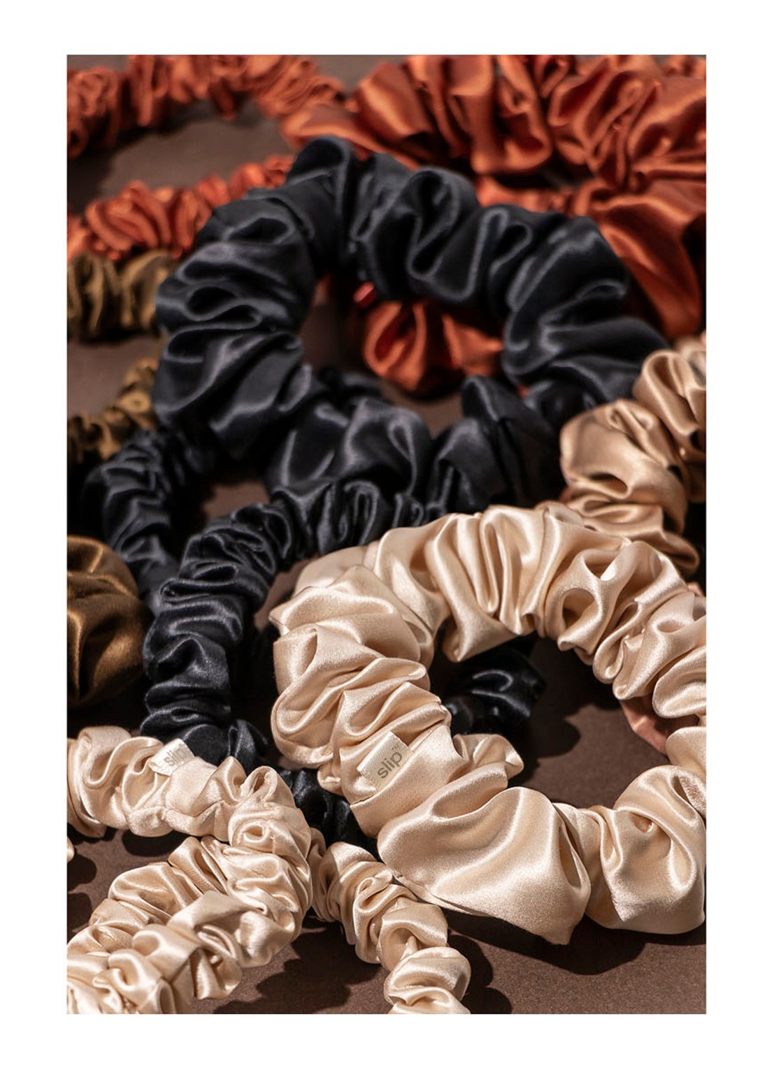 slip Back To Basics Pure Silk Scrunchies Set - haarelastiek van zijde set van 3 - detail 4 blonde
