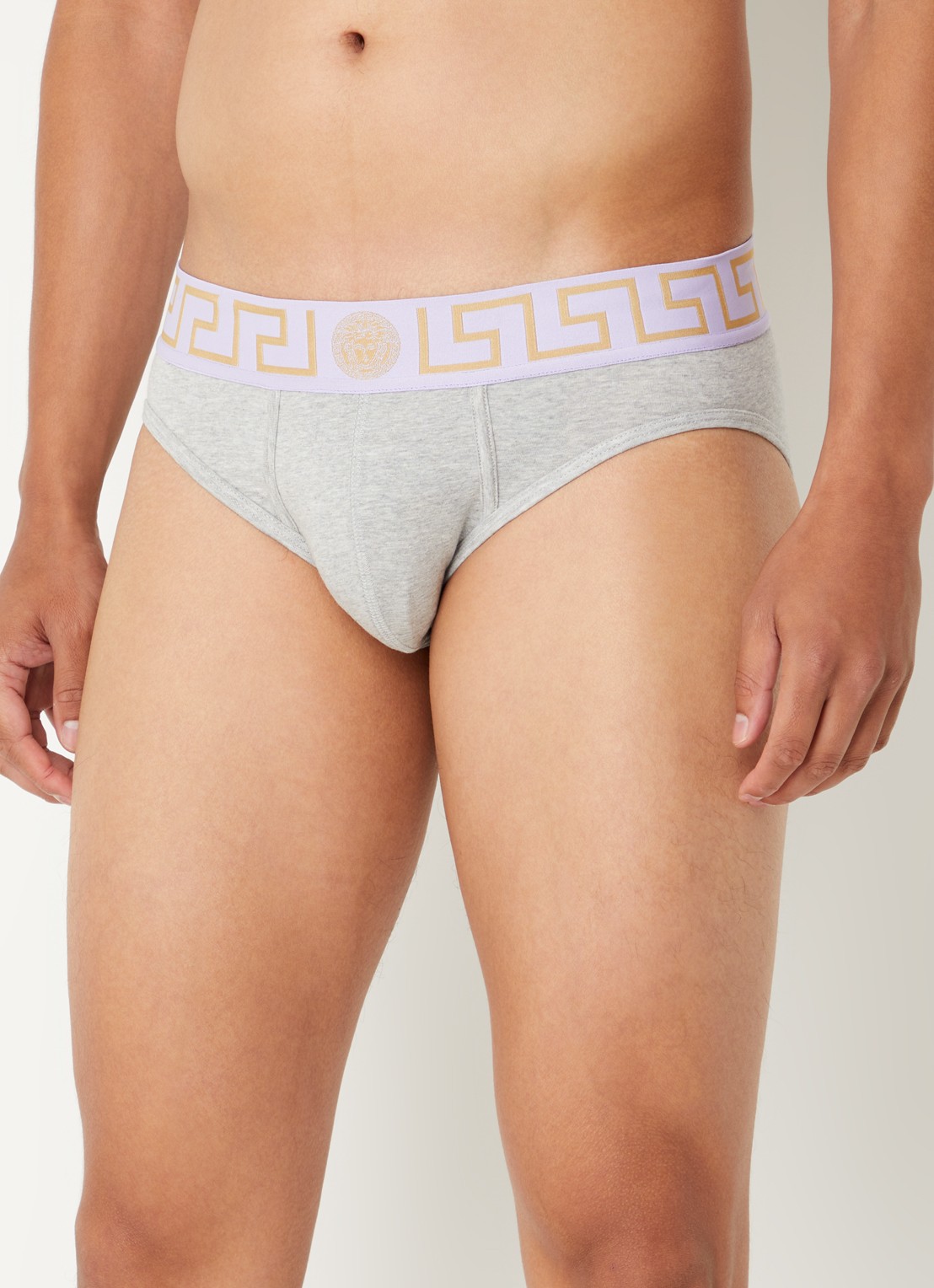 Slip met logoband - detail 4 grijsmele