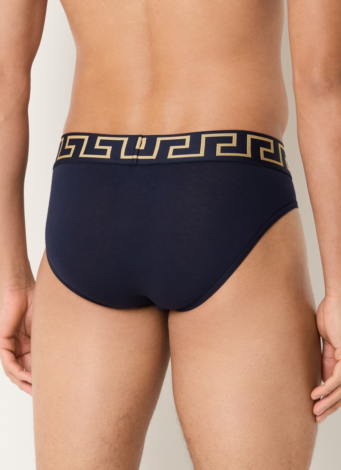 Slip met logoband - achterkant donkerblauw