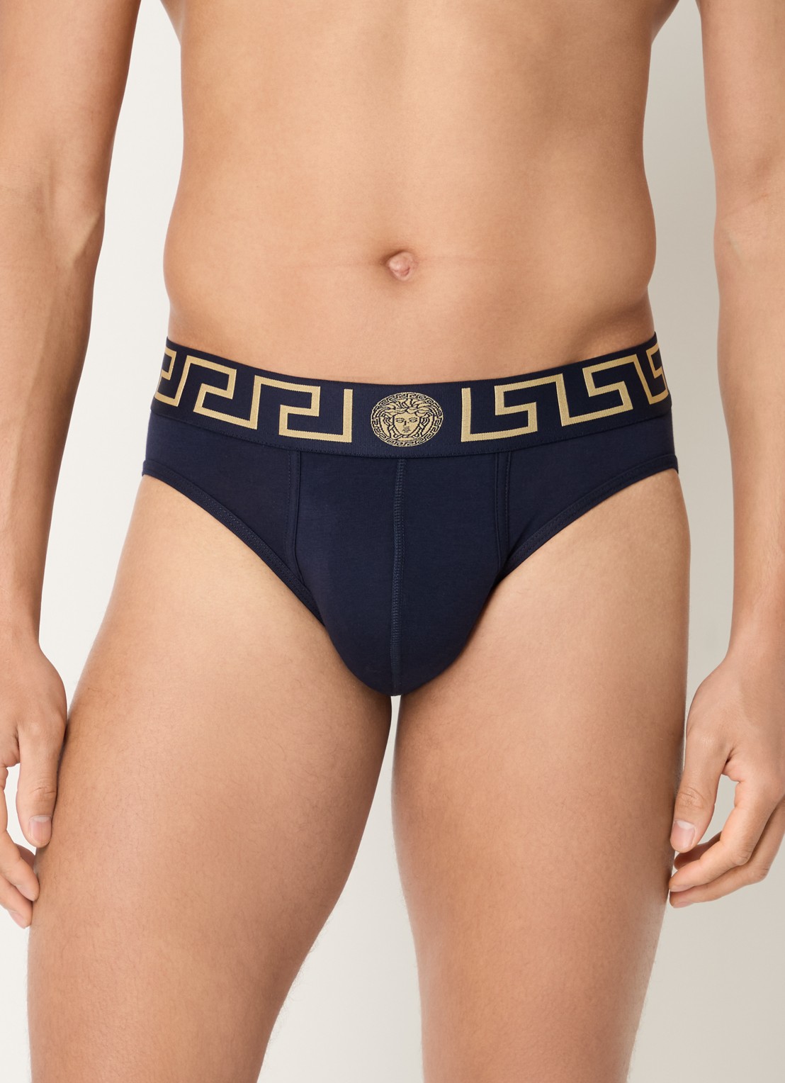 Slip met logoband - detail 4 donkerblauw