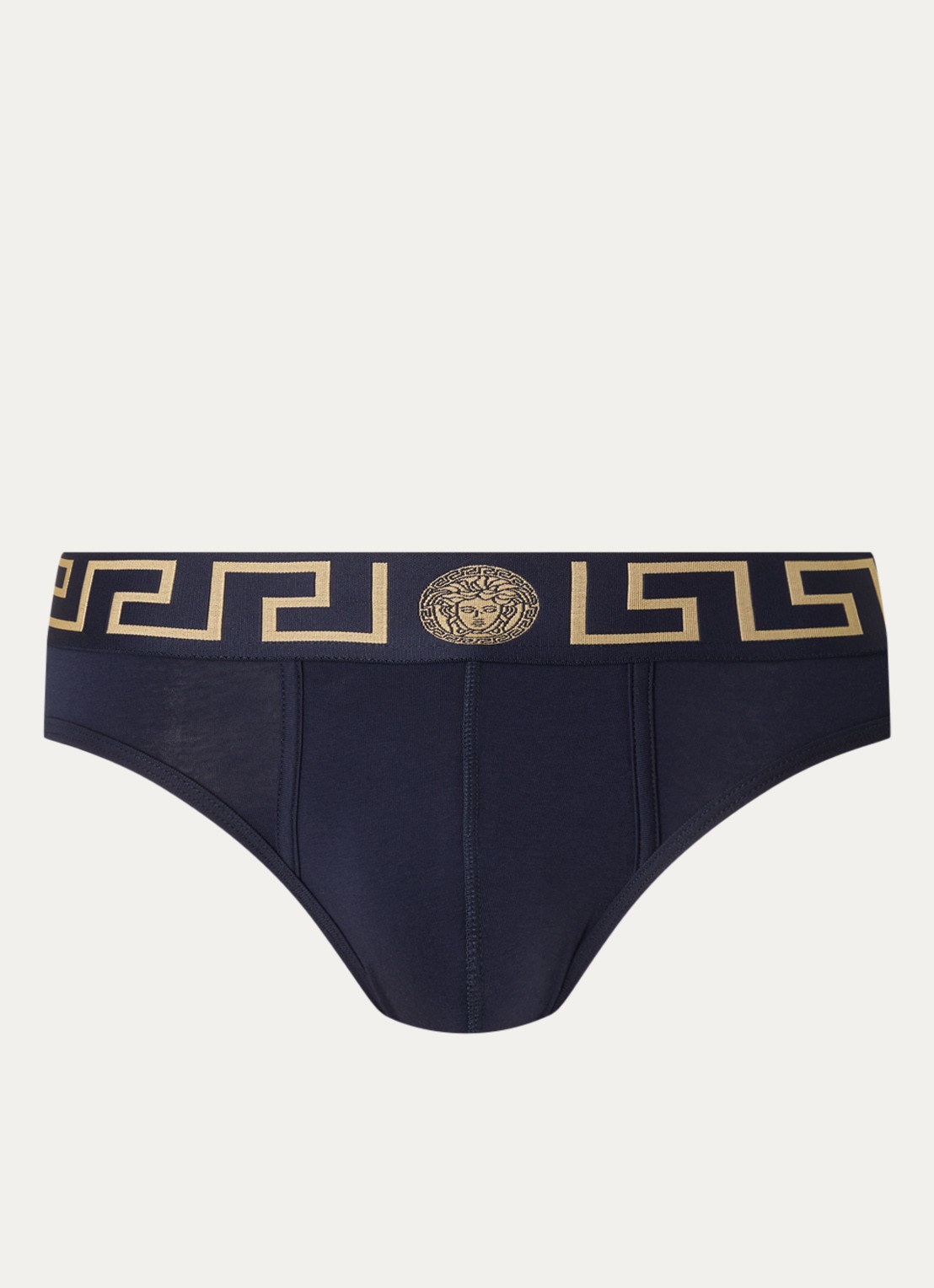 Slip met logoband - voorkant 2 donkerblauw