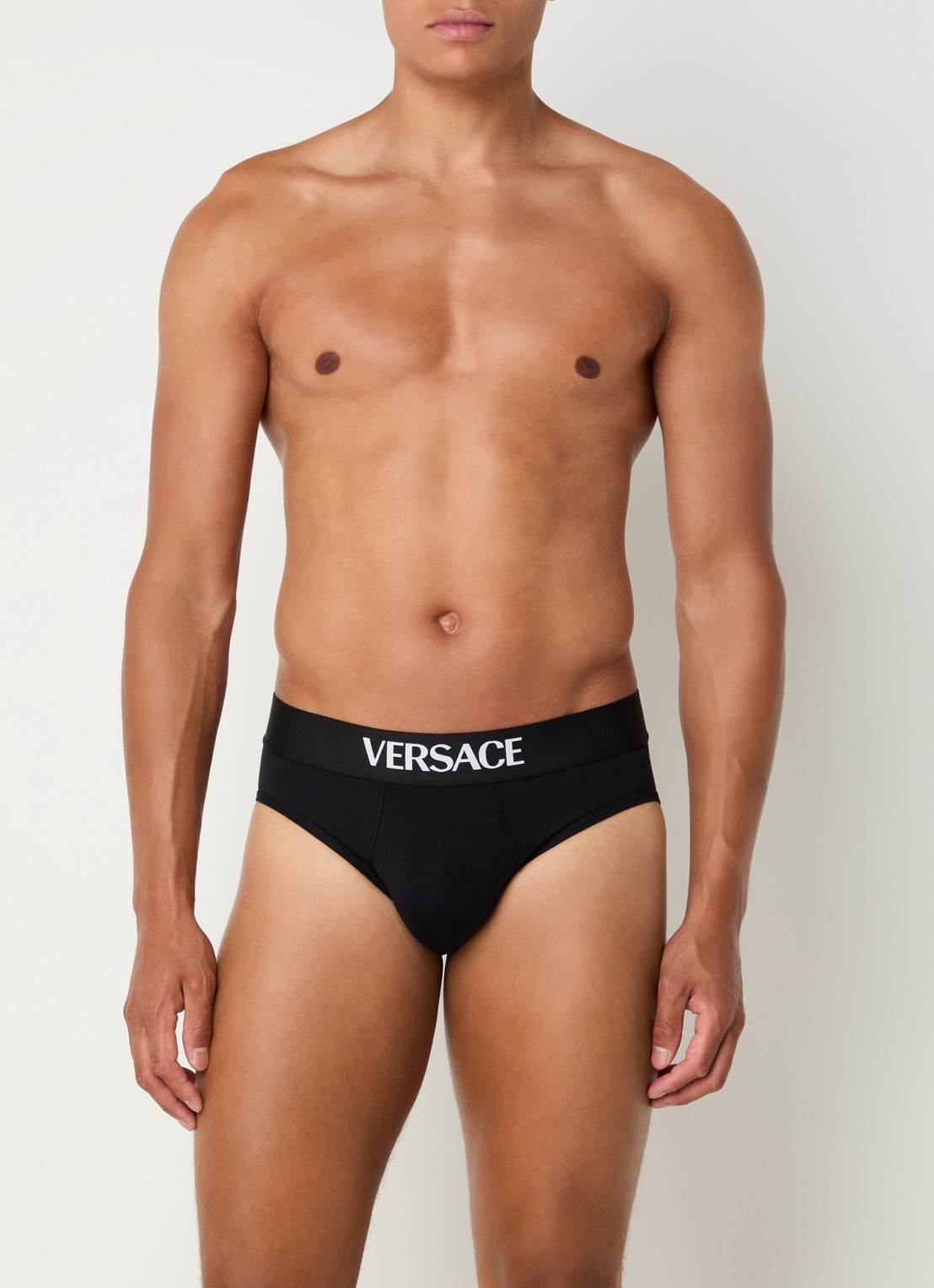 Slip met logoband - voorkant 3 zwart