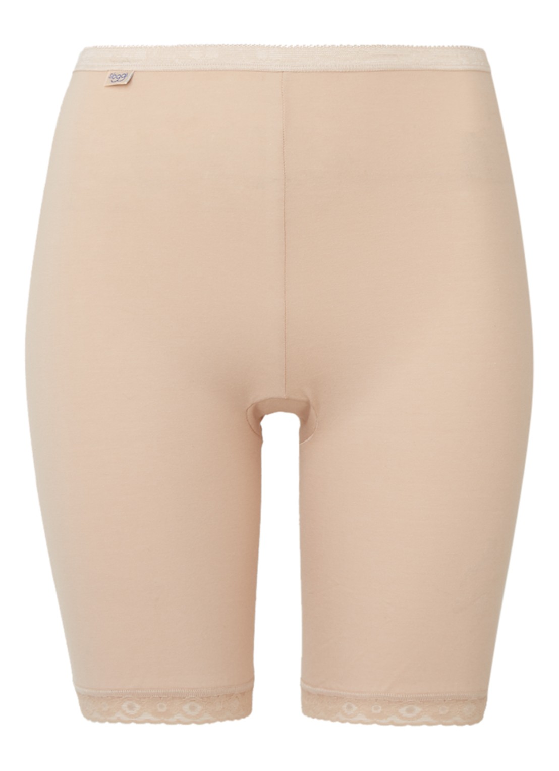 Sloggi Basic+ long halflange shorts met kant - voorkant 2 beige