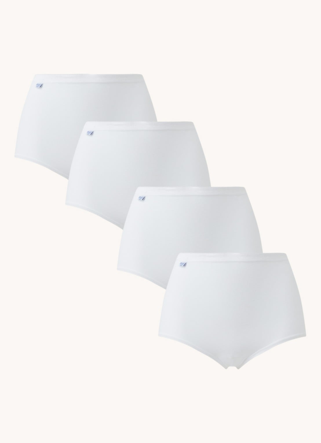 Sloggi Basic+ maxi high waisted slip in 4-pack - voorkant wit
