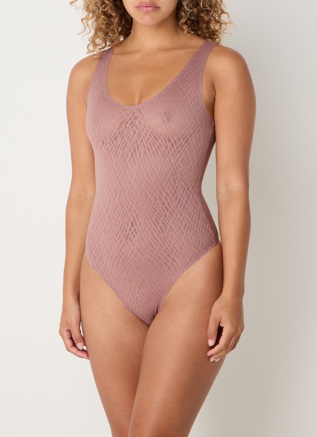 Sloggi Bliss naadloze body  - voorkant 5 oudroze