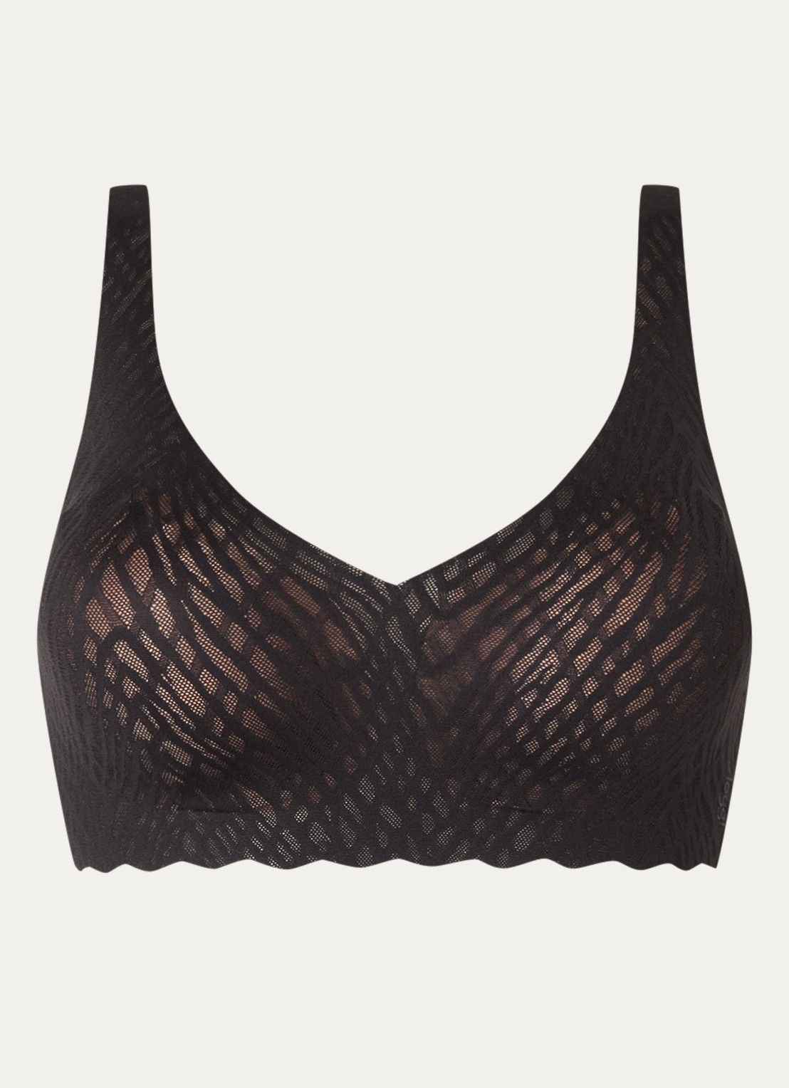 Sloggi Bliss naadloze bralette met uitneembare vulling - voorkant 2 zwart