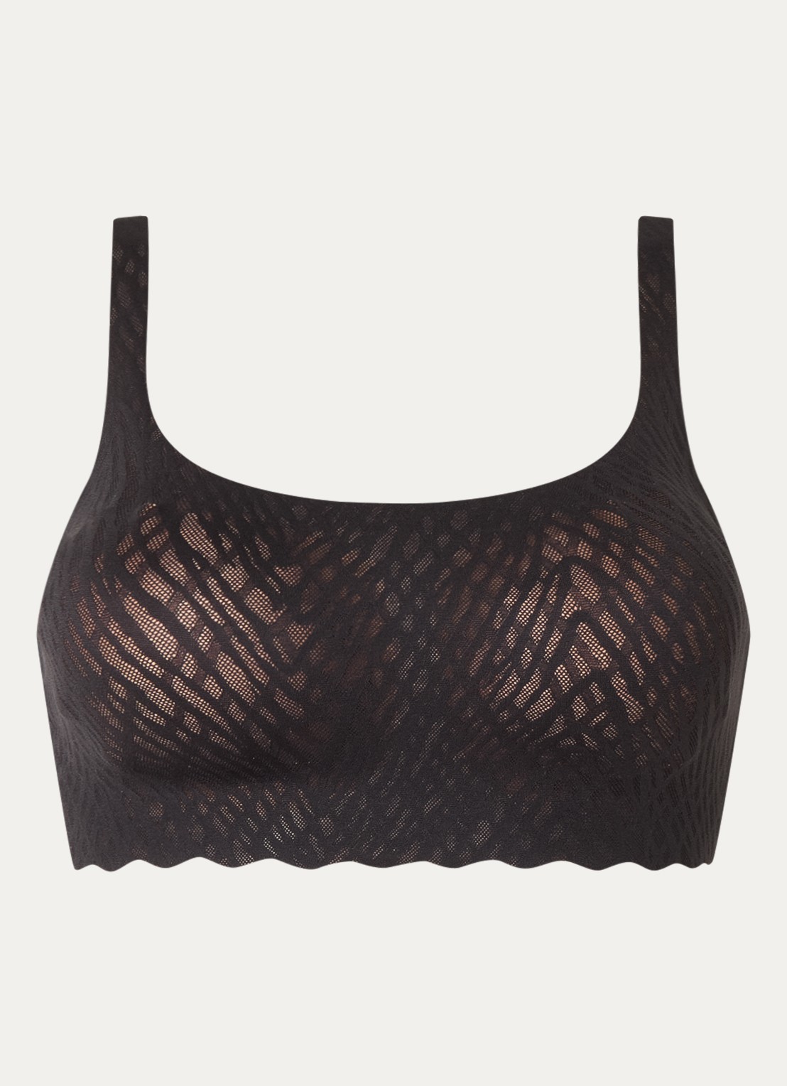 Sloggi Bliss naadloze bralette met uitneembare vulling - voorkant zwart