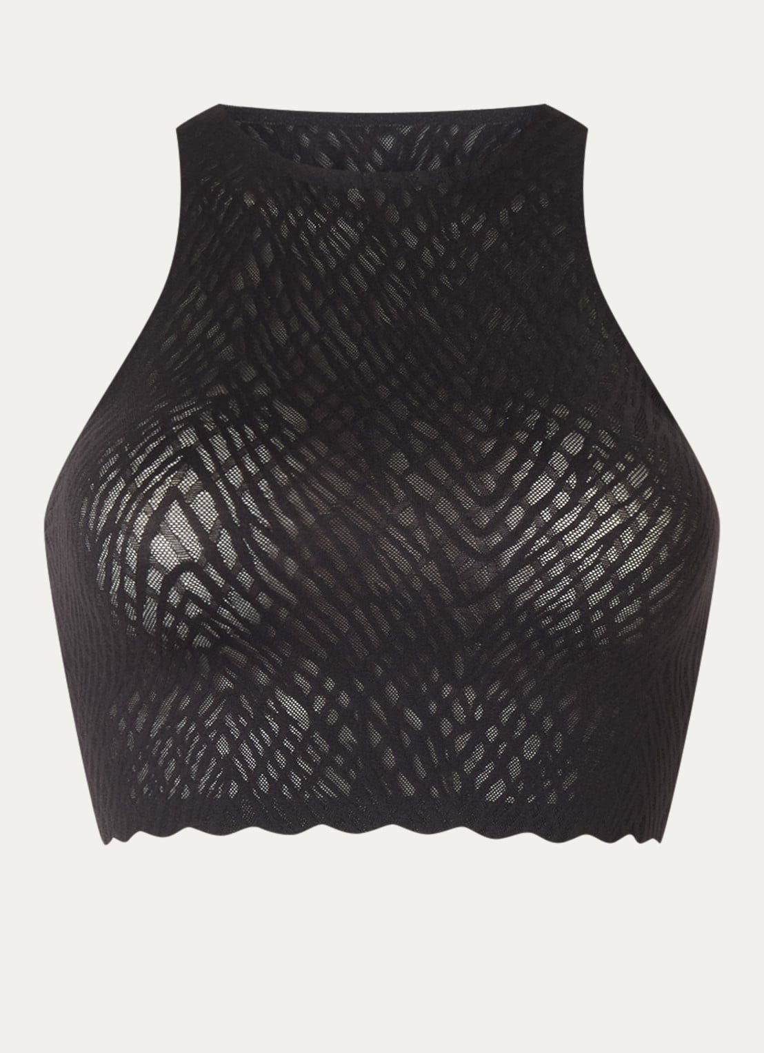 Sloggi Bliss naadloze crop top  - voorkant 4 zwart