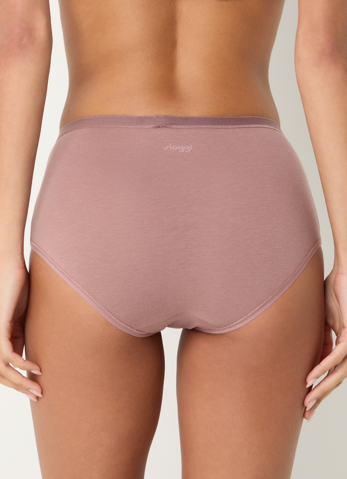 Sloggi Go Daily high waisted slip in 3-pack - achterkant 2 oudroze