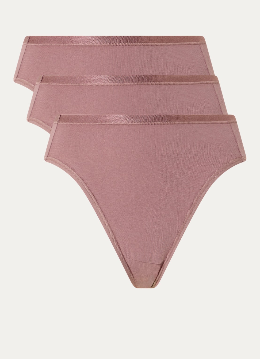 Sloggi Go Daily high waisted slip in 3-pack - voorkant oudroze