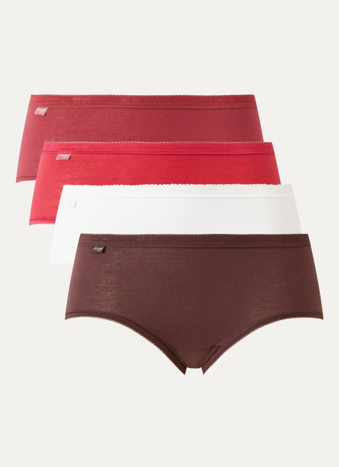 Sloggi Slip in 4-pack - voorkant bruin