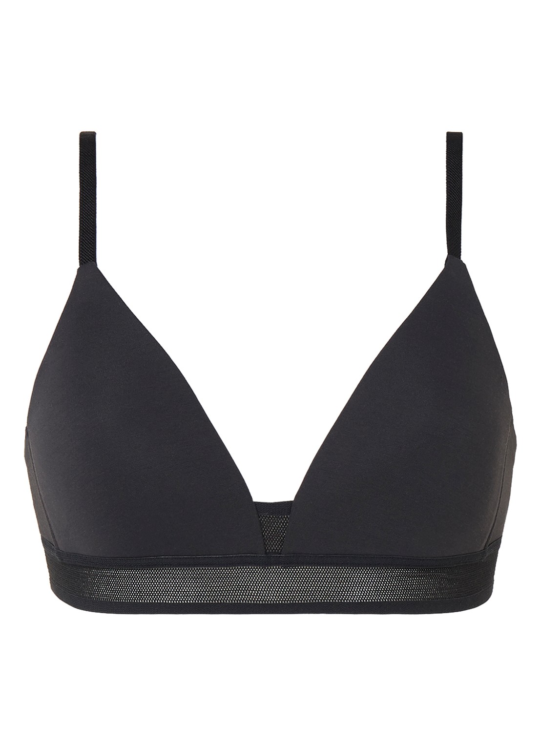 Sloggi Voorgevormde bralette met mesh - voorkant zwart
