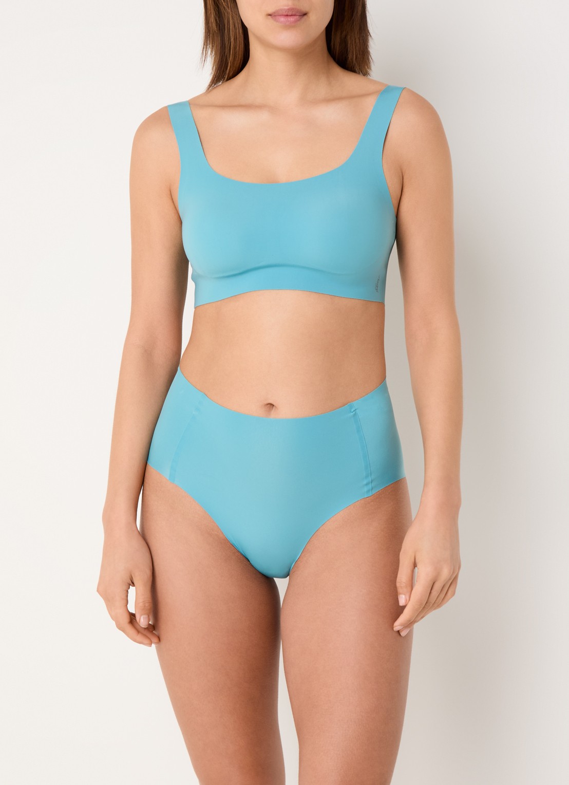 Sloggi Zero Feel 2.0 high waisted naadloze slip - voorkant 2 turquoise