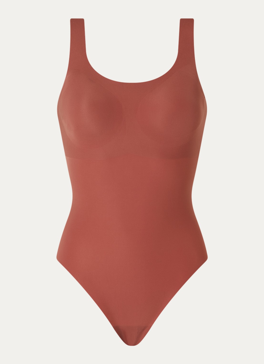 Sloggi Zero Feel 2.0 naadloze body met uitneembare vulling - voorkant 2 roodbruin