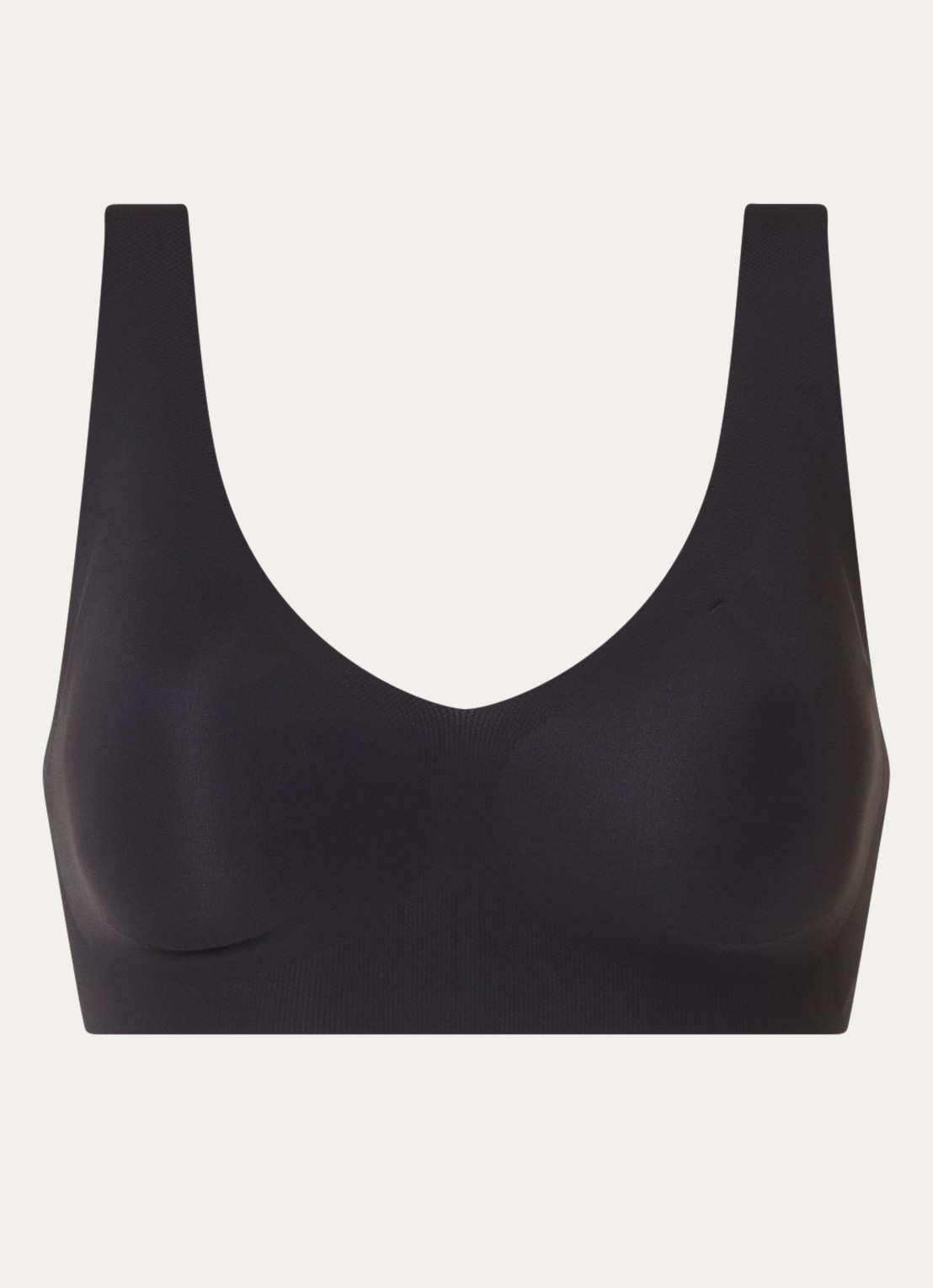 Sloggi Zero Feel 2.0 naadloze bralette met uitneembare vulling - voorkant 2 zwart