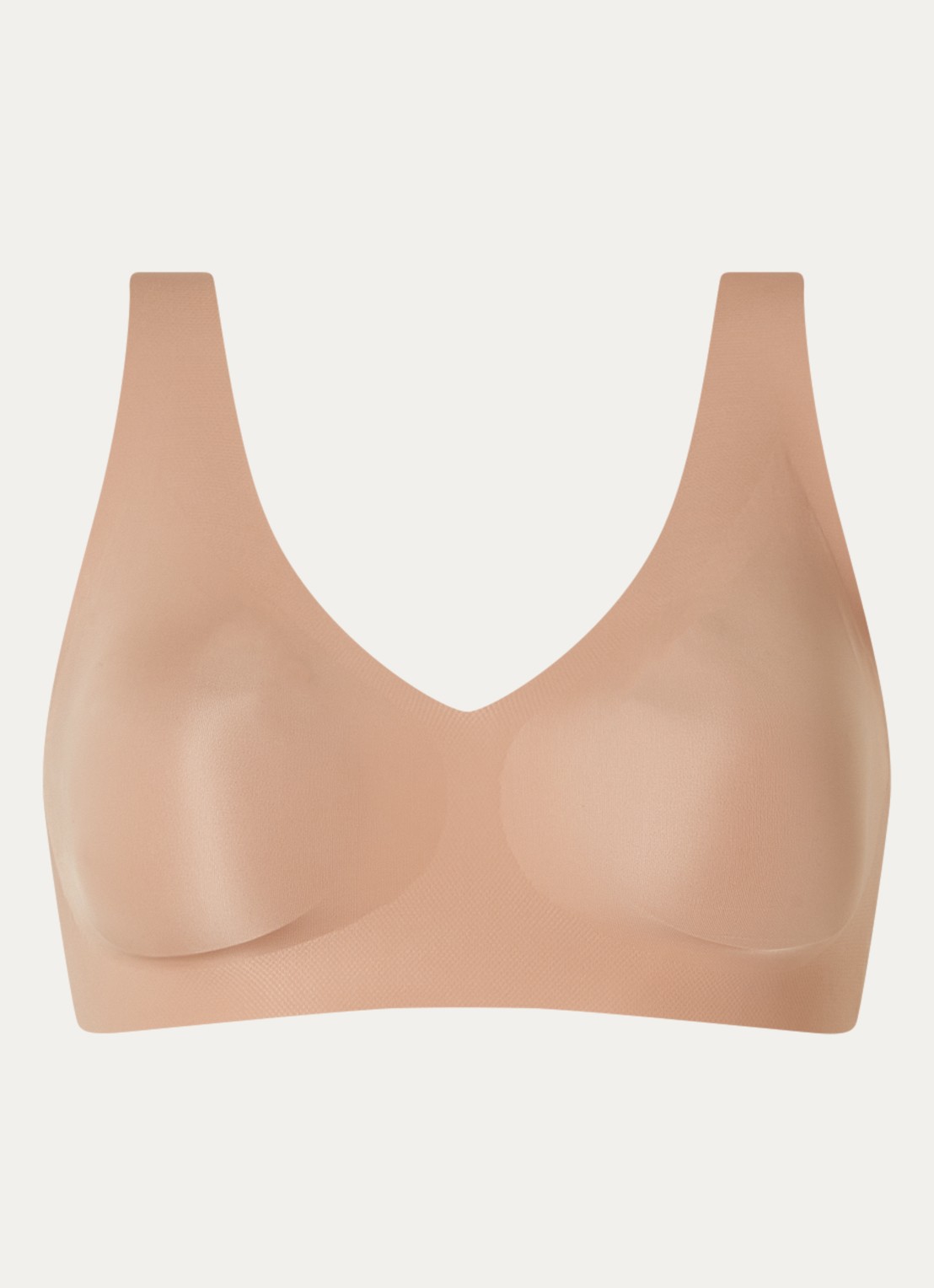 Sloggi Zero Feel 2.0 naadloze bralette met uitneembare vulling - voorkant beige