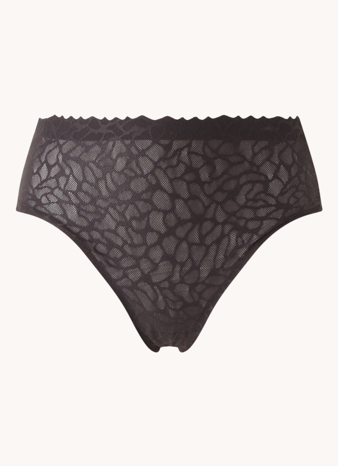 Sloggi ZERO Feel Lace slip van kant - voorkant zwart