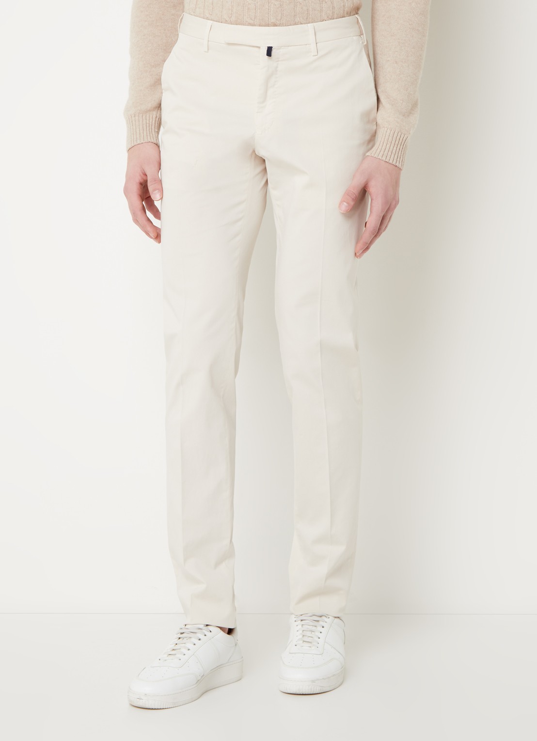Slowear Royal Batavia slim fit chino met steekzakken - detail 4 grijs