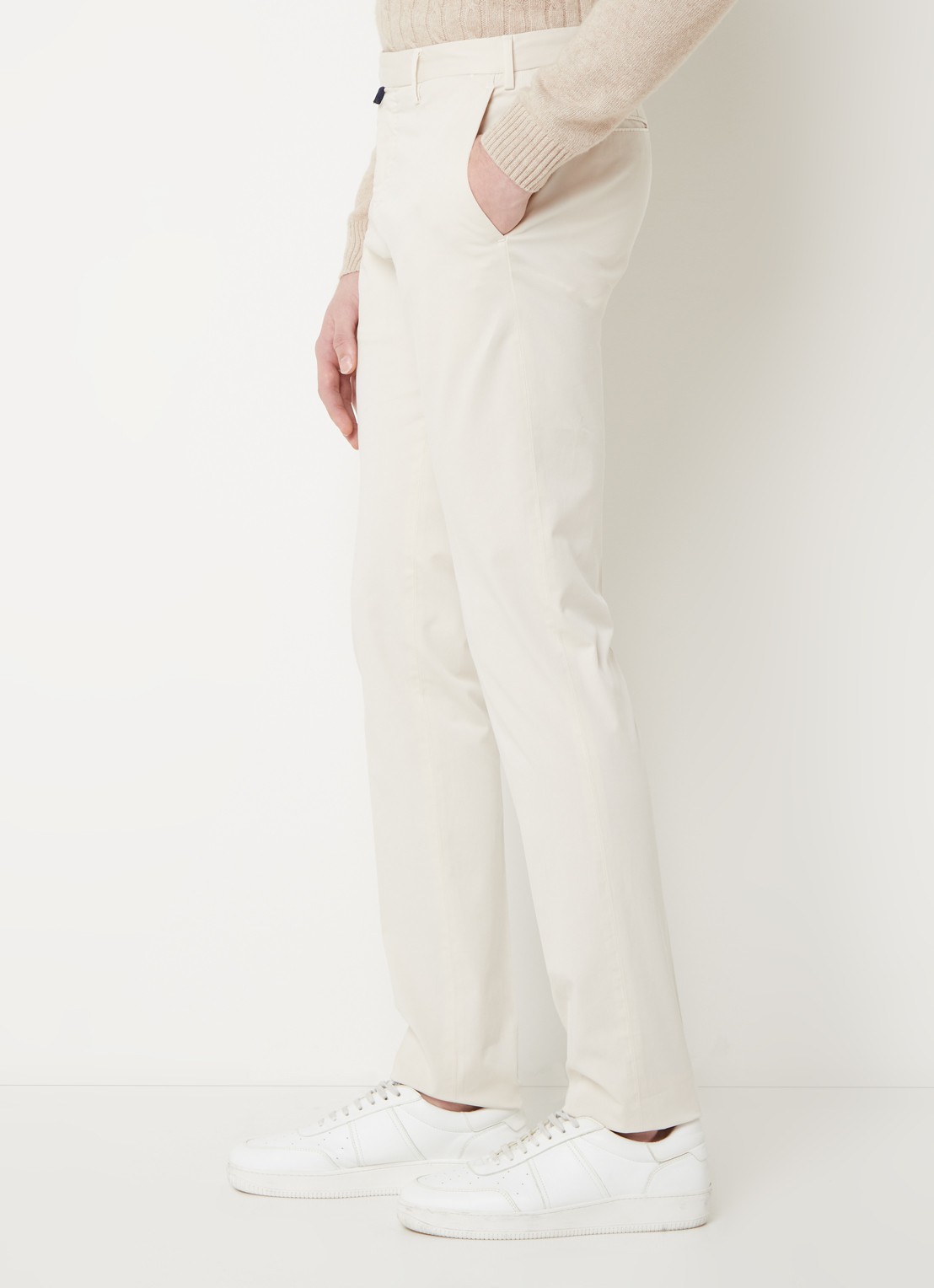 Slowear Royal Batavia slim fit chino met steekzakken - detail 5 grijs