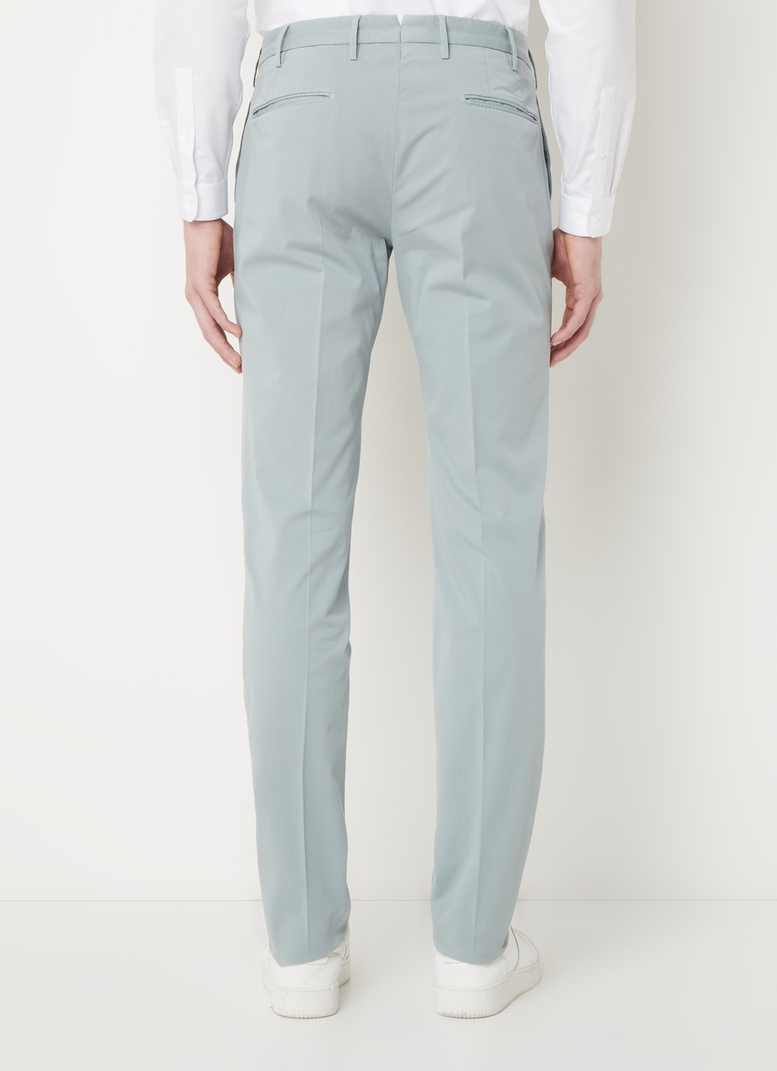 Slowear Royal Batavia slim fit chino met steekzakken - achterkant 5 mint