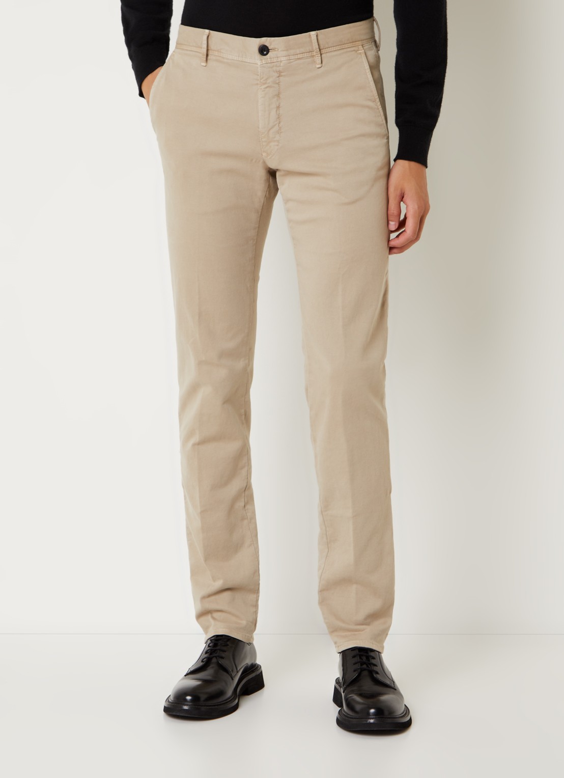 Slowear Slim fit chino met steekzakken - detail 2 donkerbeige