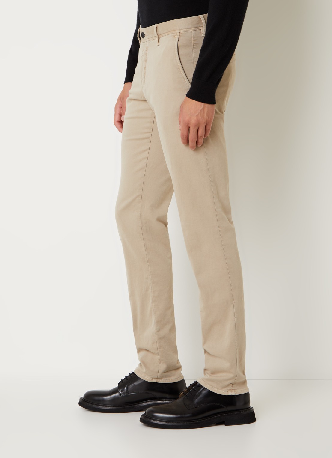 Slowear Slim fit chino met steekzakken - detail 3 donkerbeige