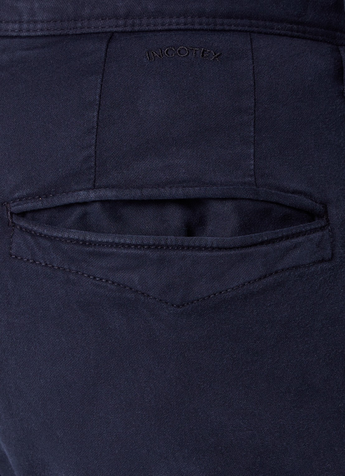 Slowear Slim fit chino met steekzakken - detail 4 blauw