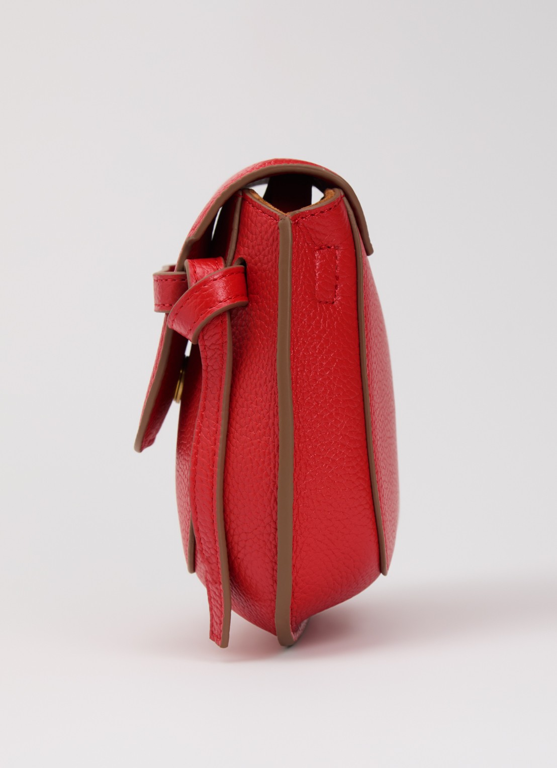 Smaak Clint crossbodytas van leer - detail 2 koraalroze