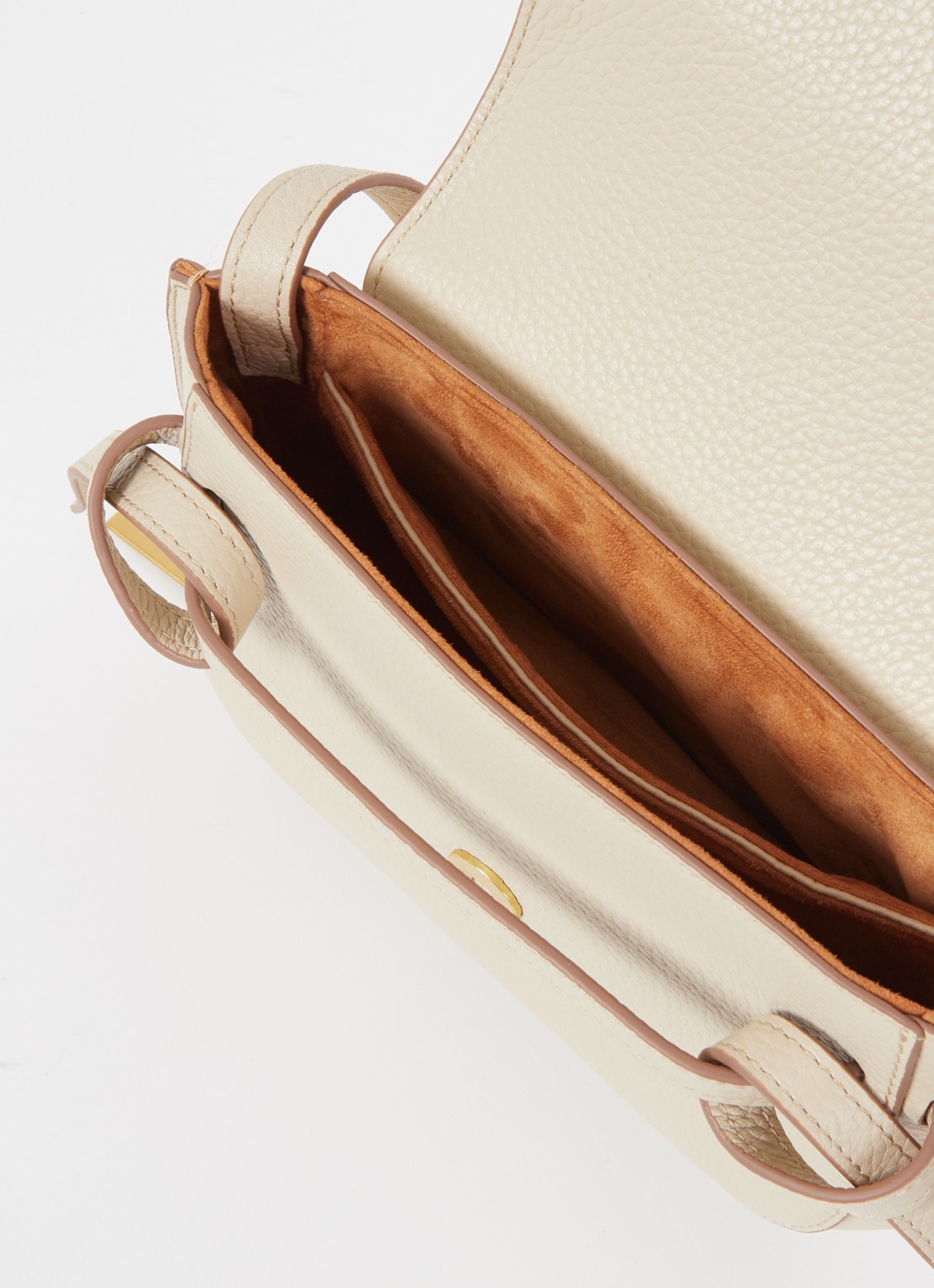 Smaak Clint crossbodytas van leer - detail 2 beige