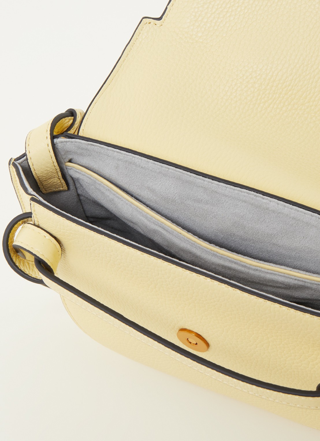 Smaak Clint crossbodytas van leer - detail 2 lichtgeel
