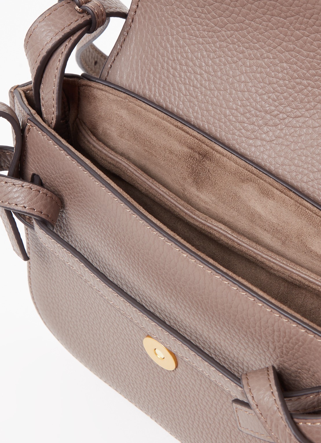 Smaak Clint crossbodytas van leer - detail 3 lichtbruin