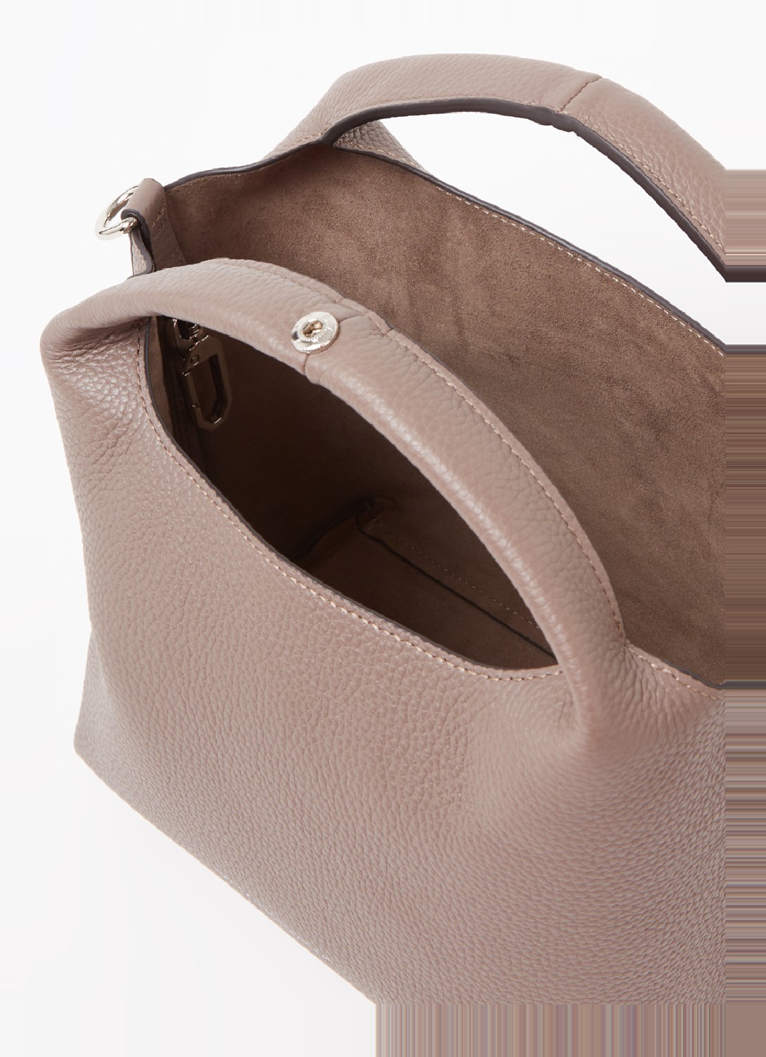 Smaak Daisy handtas van leer met uitneembaar etui - detail taupe