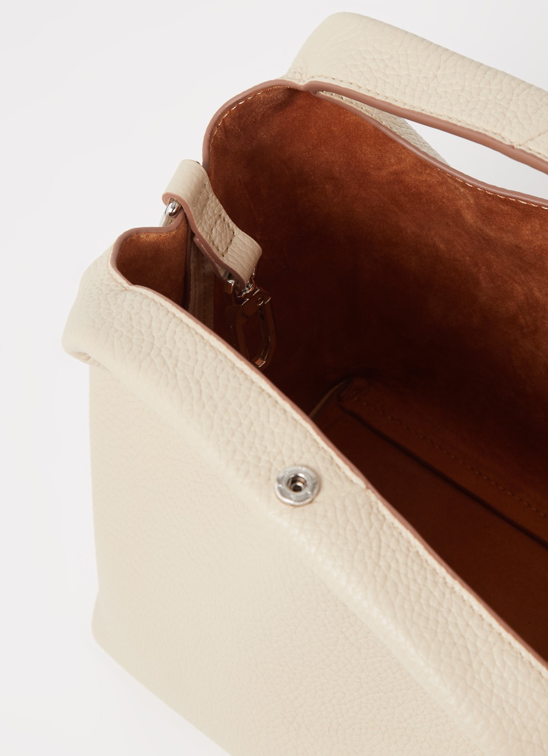 Smaak Daisy Mini Shopper handtas van leer met uitneembare etui - detail 3 ivoor