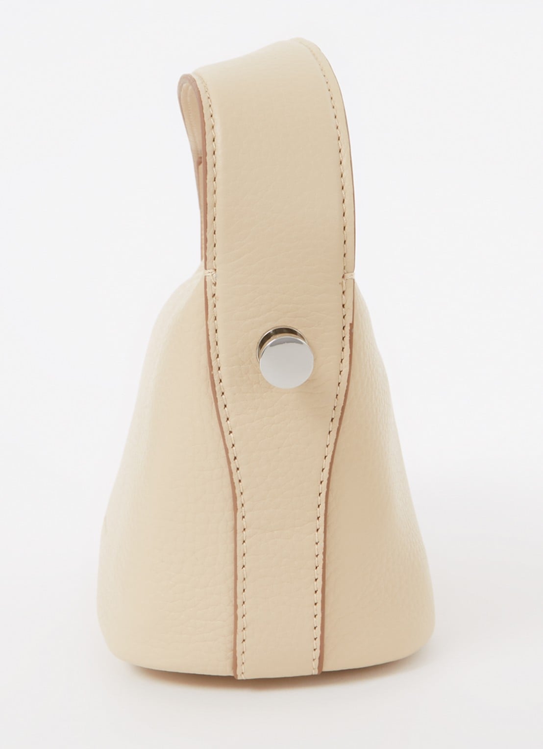 Smaak Deniz handtas van leer met afneembare schouderriem - detail 2 beige