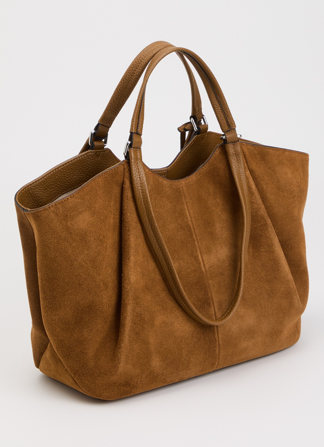 Smaak Elza shopper van suède - achterkant 5 camel