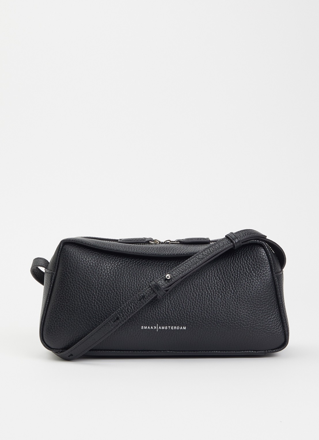 Smaak Joep crossbodytas van leer - voorkant zwart