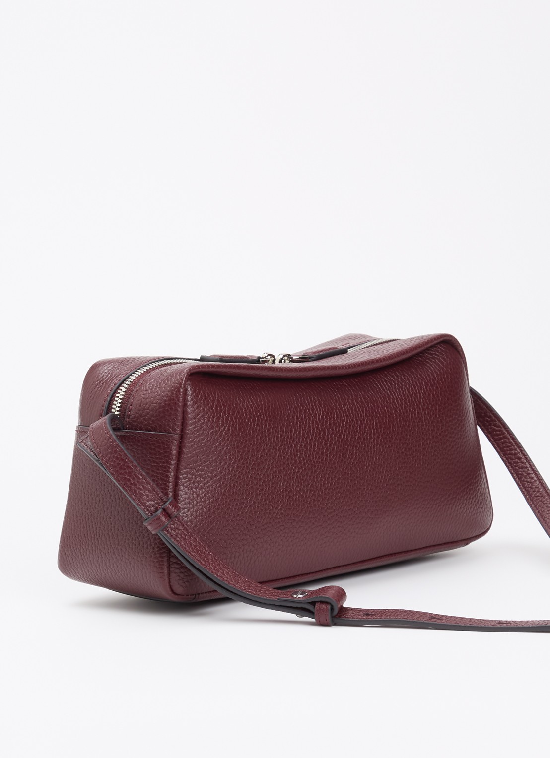 Smaak Joep crossbodytas van leer - achterkant 5 bordeauxrood