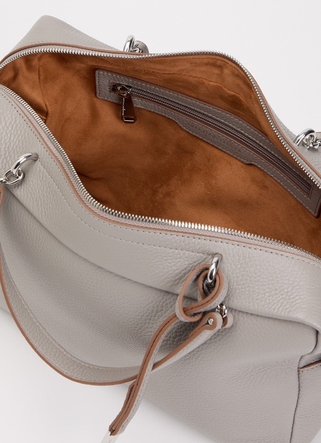 Smaak Luuk handtas van leer met afneembare schouderriem - detail 2 taupe