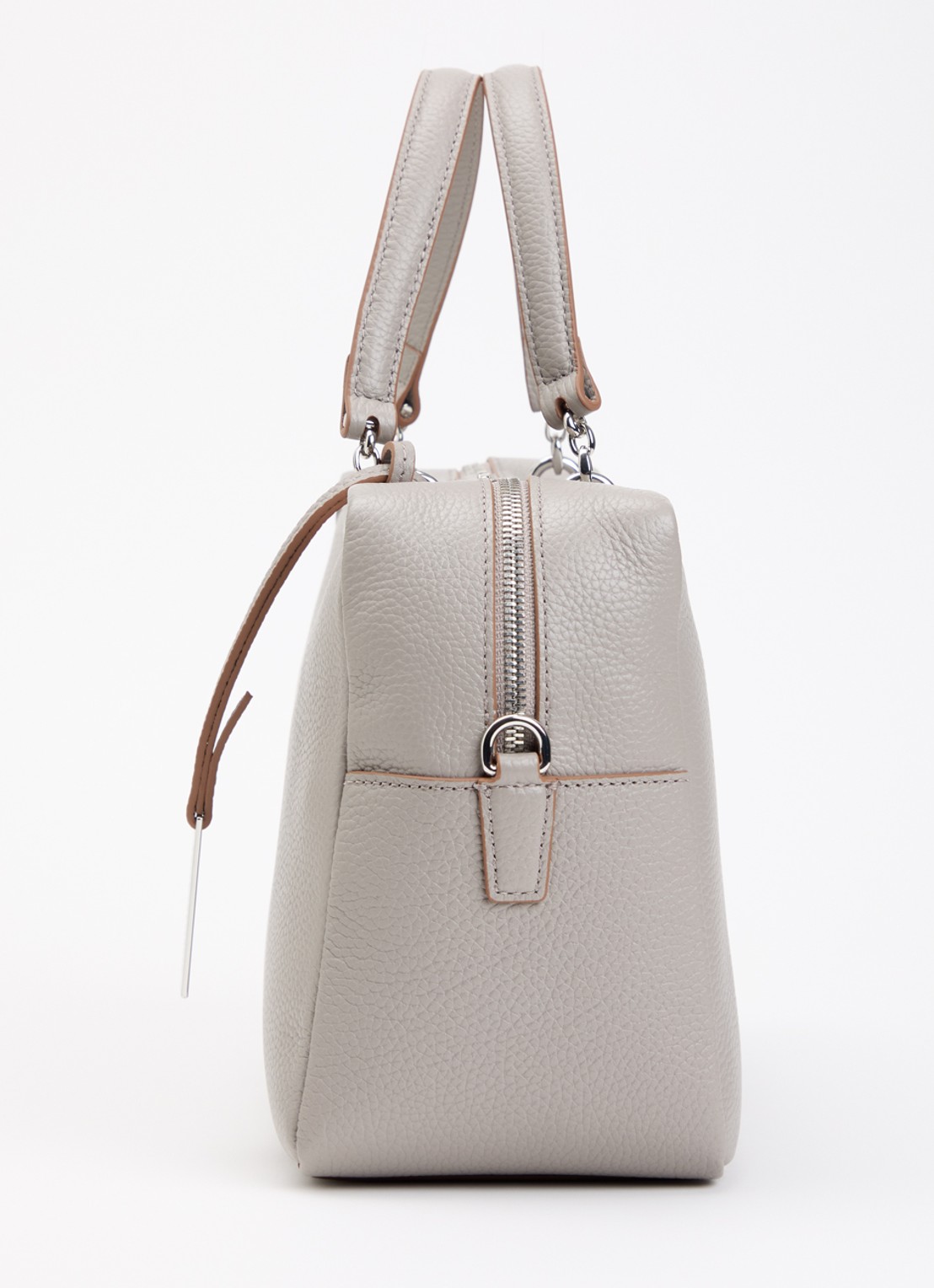 Smaak Luuk handtas van leer met afneembare schouderriem - detail 3 taupe