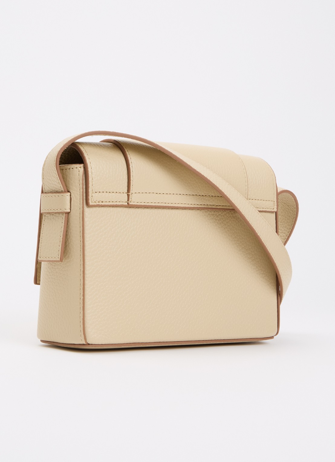 Smaak Megan crossbodytas van leer met logo - achterkant 5 ivoor