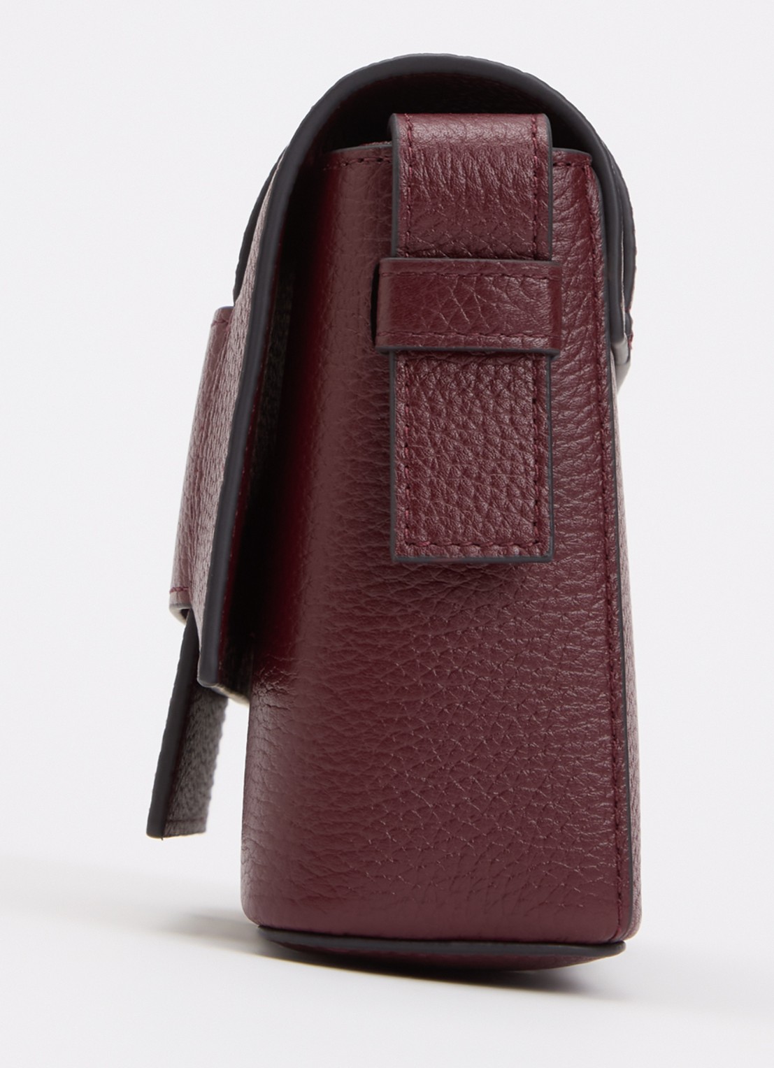 Smaak Megan crossbodytas van leer met logo - detail 3 bordeauxrood