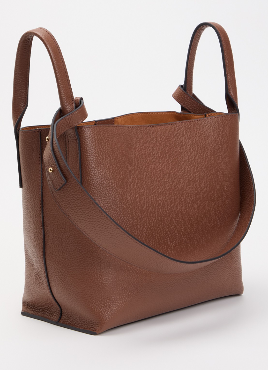 Smaak Scott crossbodytas van leer met uitneembaar etui - achterkant 5 hazelnootbruin