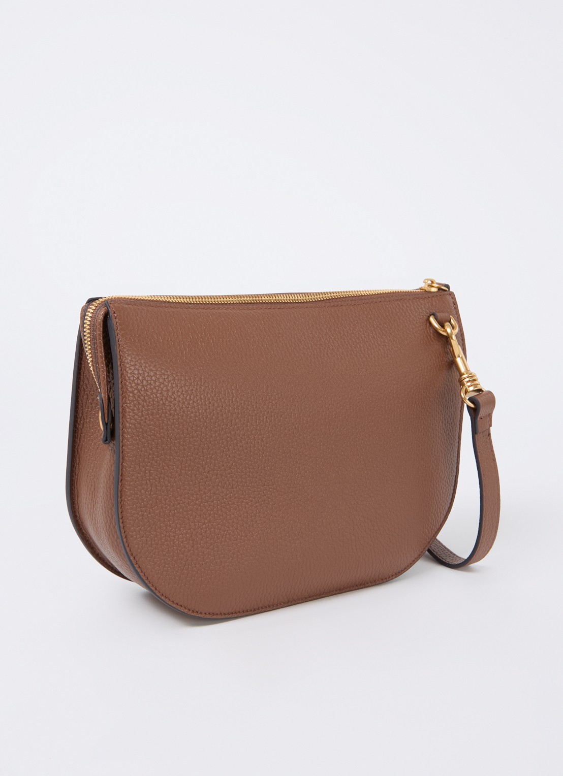 Smaak Silke crossbodytas van leer - achterkant bruin