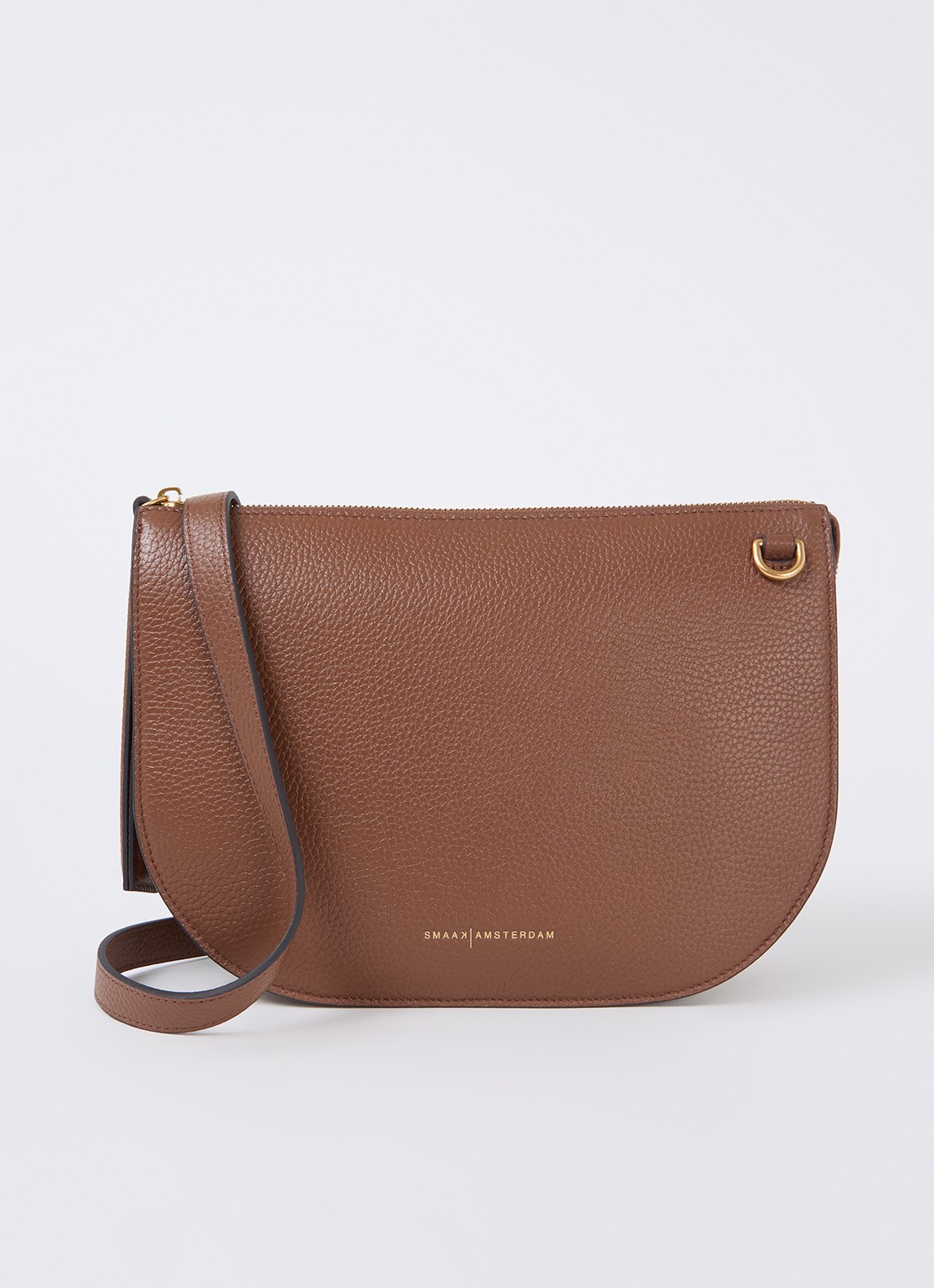 Smaak Silke crossbodytas van leer - voorkant 4 bruin