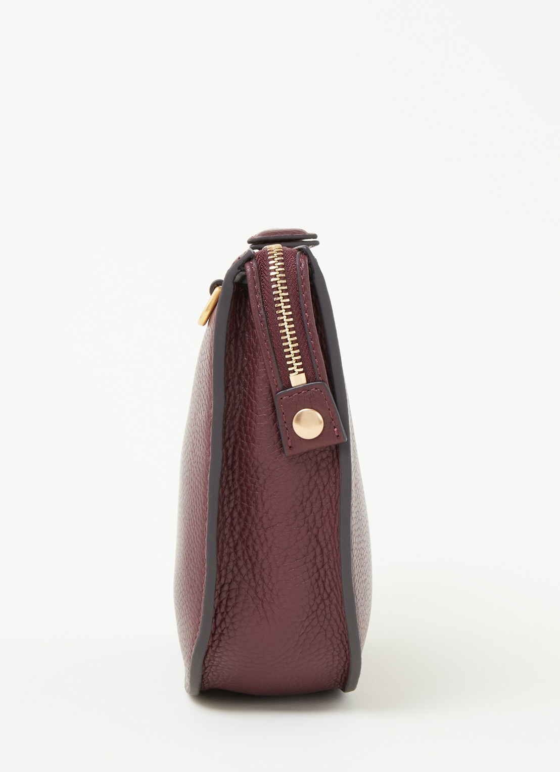 Smaak Silke crossbodytas van leer - detail 3 bordeauxrood