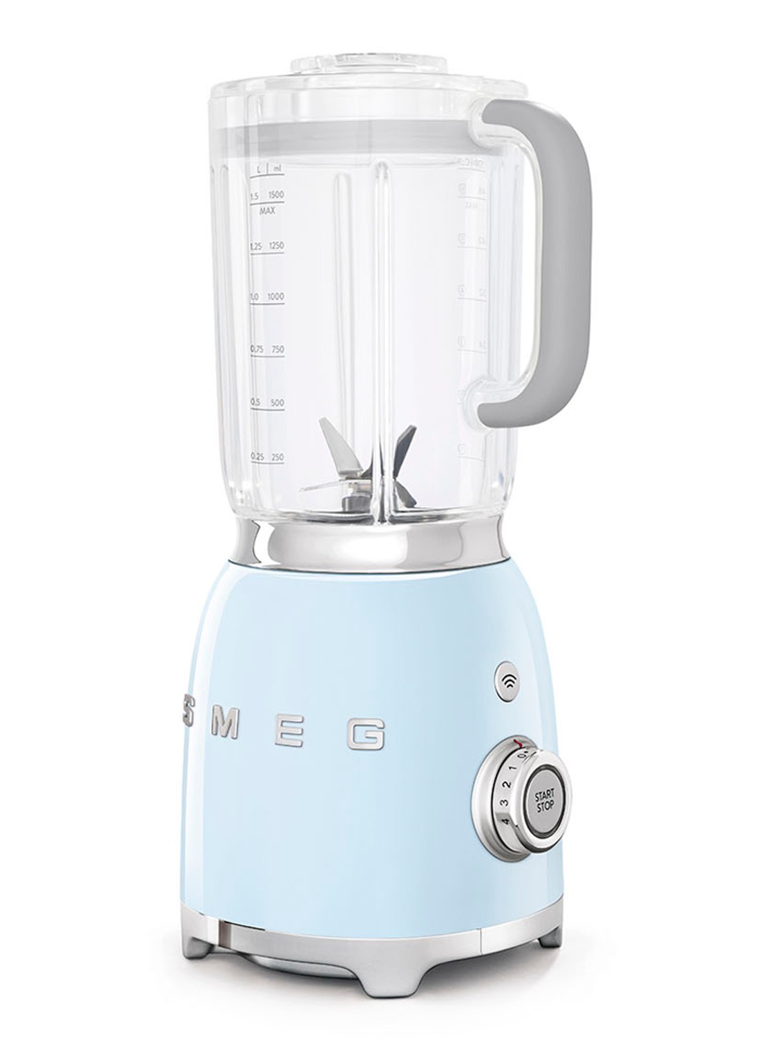 SMEG 50's Style blender 1,5 liter BLF01PBEU  - voorkant pastelblauw