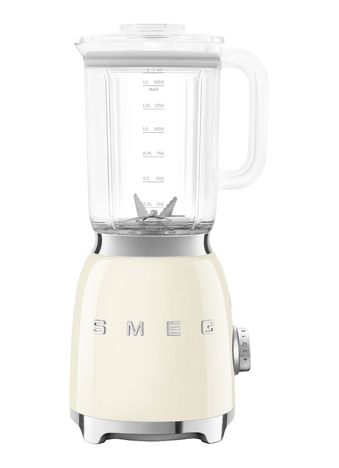 SMEG 50's Style Blender 1,5 liter BLF03CREU - voorkant crème