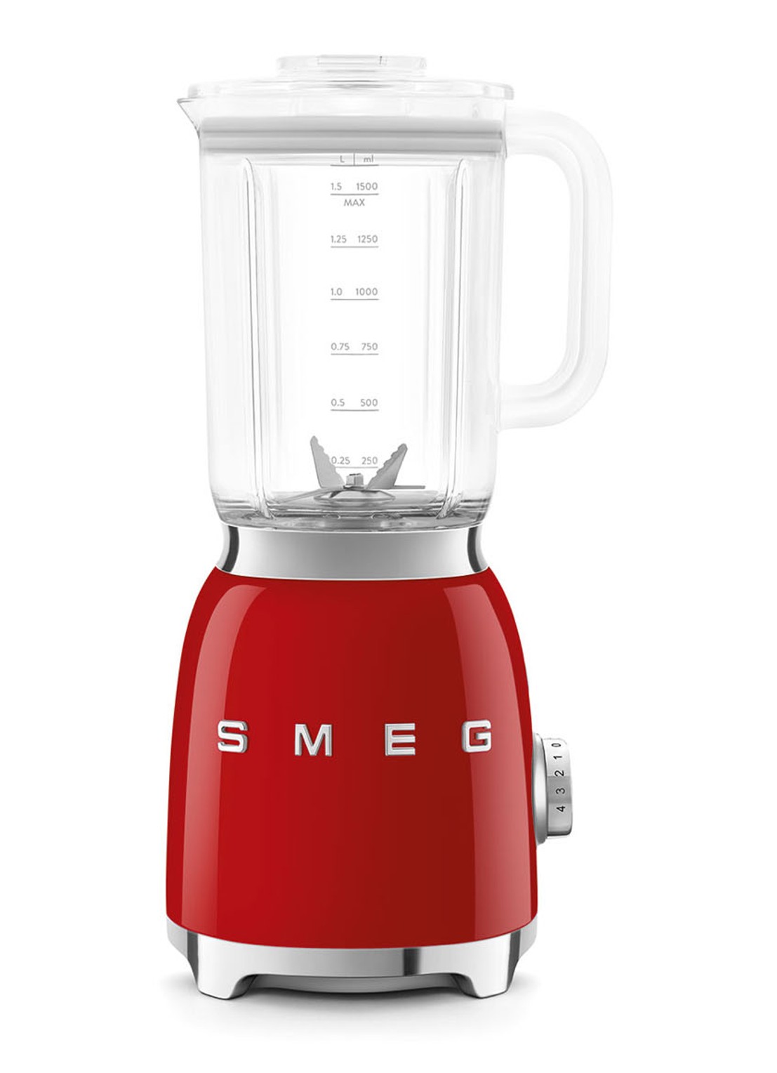 SMEG 50's Style Blender 1,5 liter BLF03RDEU - voorkant 2 rood